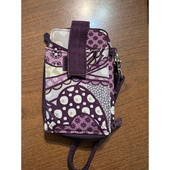 Thirty-One Women's Wallet - Purple Paisley Floral Phone Pouch - Picture 2 of 3
